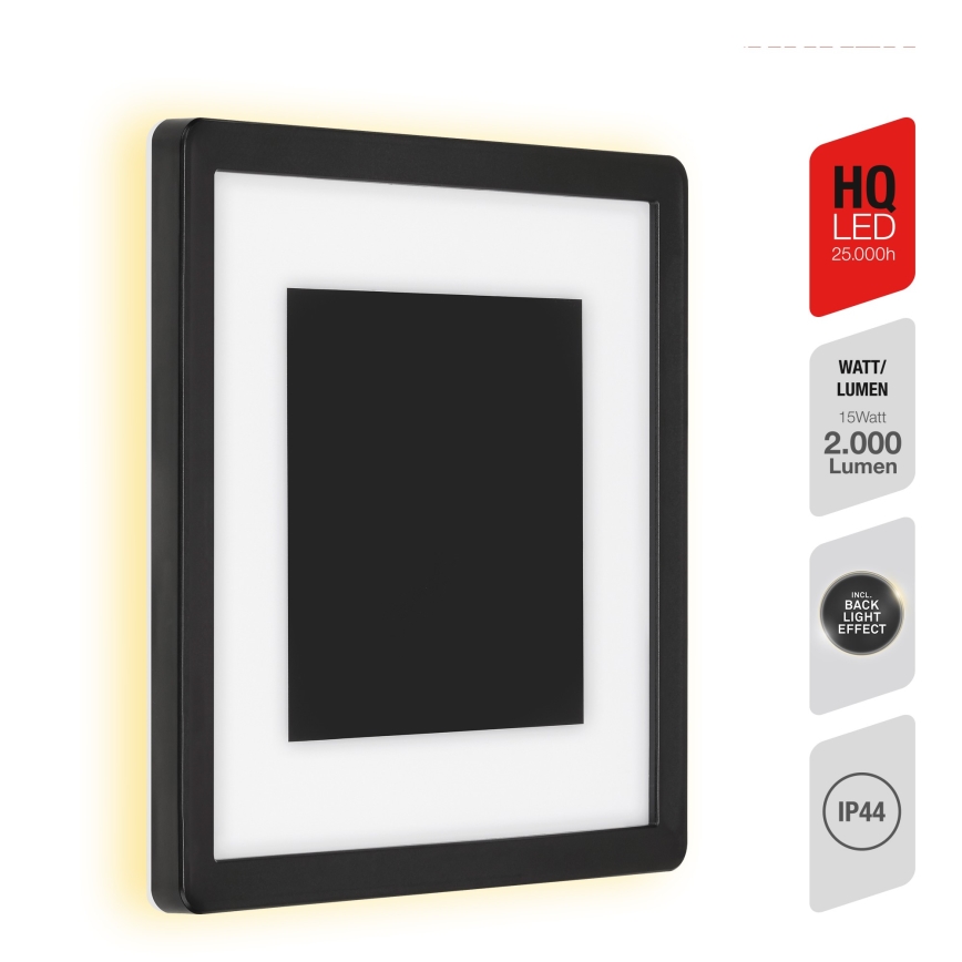 Briloner 315905TF - Aplique LED para exterior LED/15W/230V IP44 4000K negro