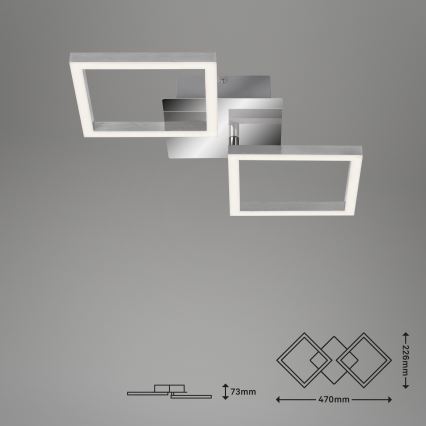 Briloner 3207-018 - Plafón LED FRAMES 2xLED/8W/230V