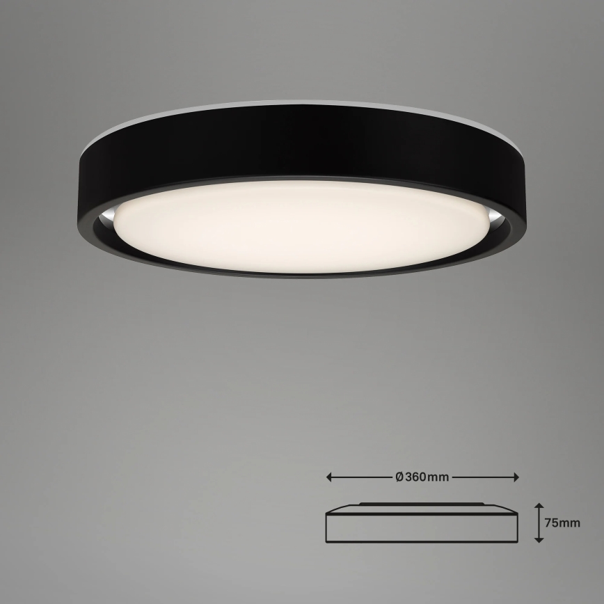 Briloner 3227-015 - Plafón LED RGB regulable con sensor TALENA LED/24W/230V negro + mando a distancia