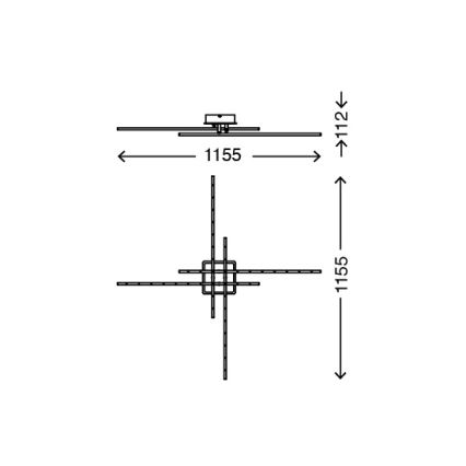 Briloner 3254-042 - LED Plafón regulable TEMPALTE 4xLED/11W/230V