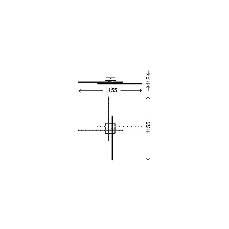 Briloner 3254-042 - LED Plafón regulable TEMPALTE 4xLED/11W/230V