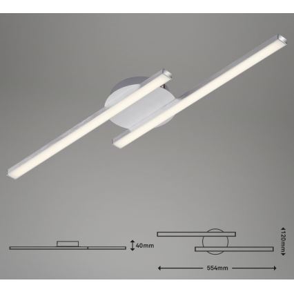 Briloner 3257-029 - Lámpara de techo LED GO 2xLED/6W/230V