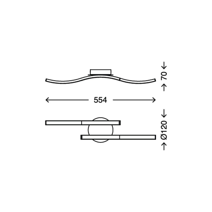 Briloner 3258-029 - Plafón LED GO 2xLED/6W/230V