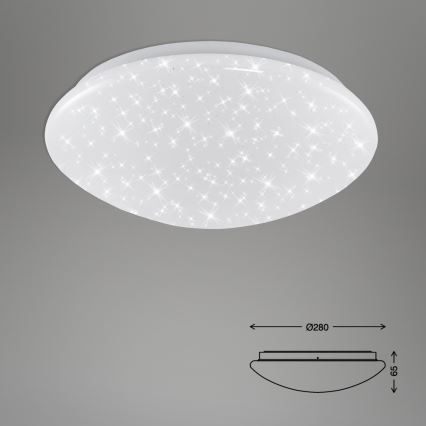 Briloner 3360-016 - Plafón LED de baño STARRY SKY LED/12W/230V IP44