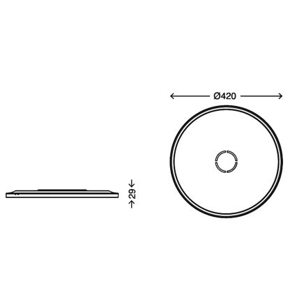 Briloner 3392-015 - Plafón LED FREE LED/22W/230V diámetro 42 cm