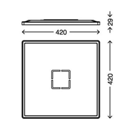 Briloner 3393-015 - Plafón LED FREE LED/22W/230V 42x42 cm