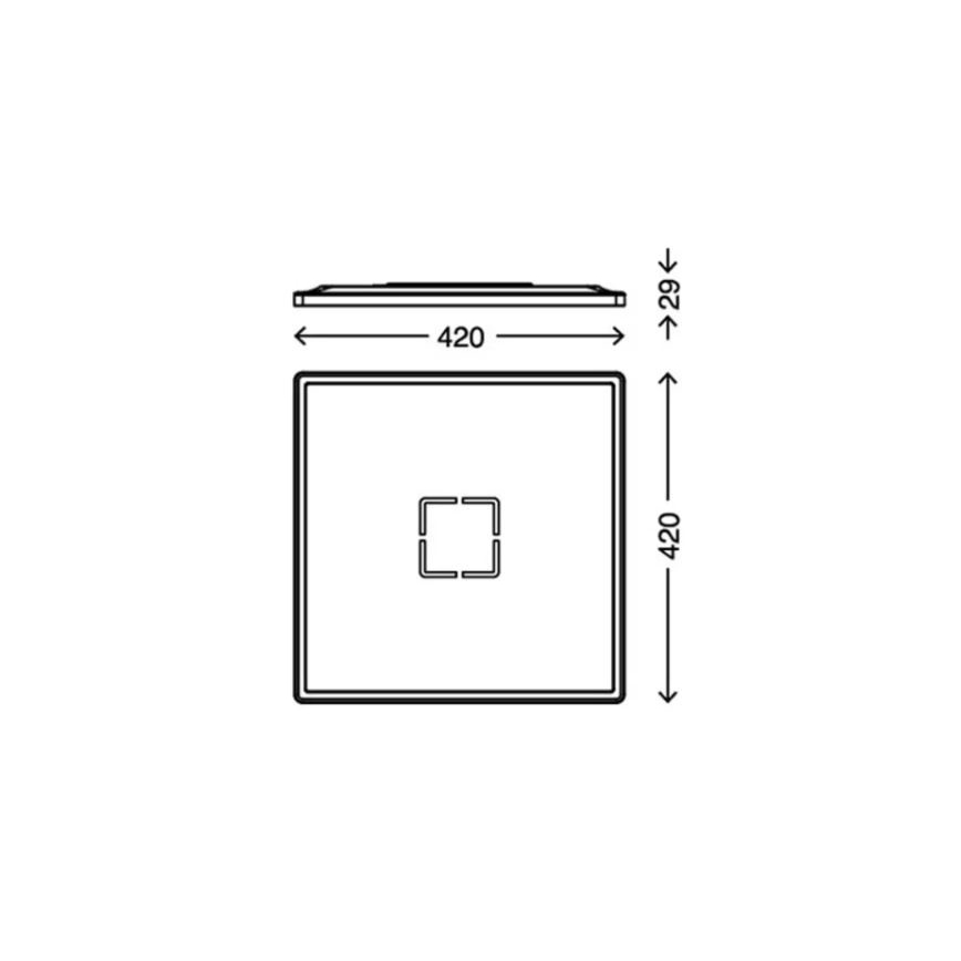 Briloner 3393-015 - Plafón LED FREE LED/22W/230V 42x42 cm