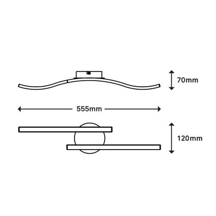 Briloner 3449-015 - Lámpara de techo LED GO 2xLED/6W/230V