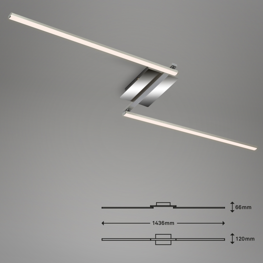 Briloner 3500-018 - Lámpara de techo LED STAFF 2xLED/6W/230V