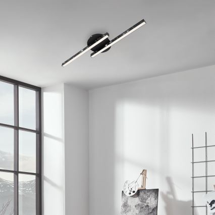 Briloner 3517-025 - Lámpara de techo LED REY 2xLED/6W/230V negro