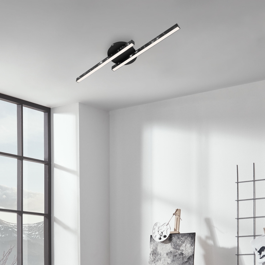 Briloner 3517-025 - Lámpara de techo LED REY 2xLED/6W/230V negro
