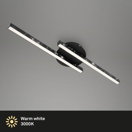 Briloner 3517-025 - Lámpara de techo LED REY 2xLED/6W/230V negro