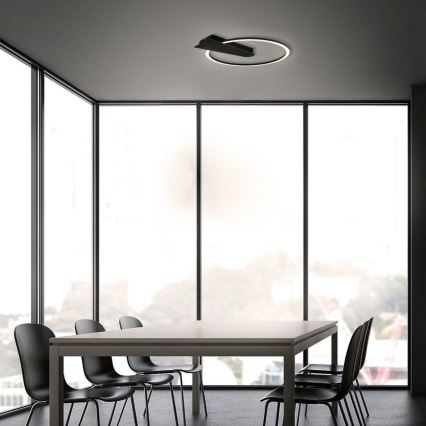 Briloner 3542-015 - Plafón LED regulable NICO LED/12W/230V negro