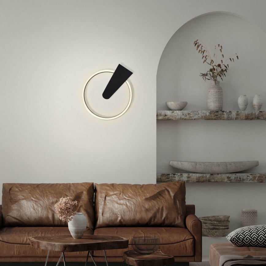 Briloner 3542-015 - Plafón LED regulable NICO LED/12W/230V negro