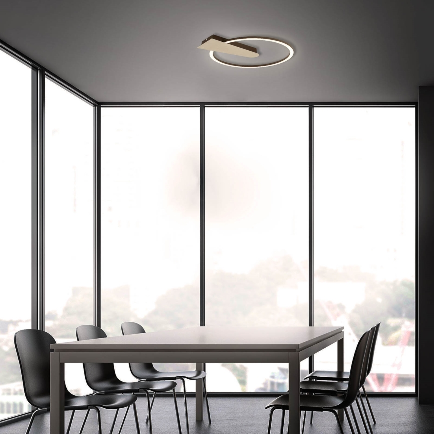 Briloner 3542017 - Plafón LED regulable NICO LED/12W/230V dorado