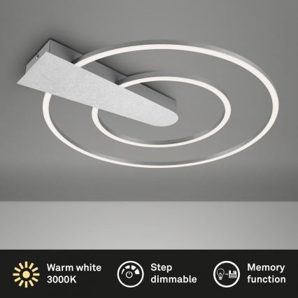 Briloner 3543-018 - Plafón LED regulable NICO LED/25W/230V cromo mate