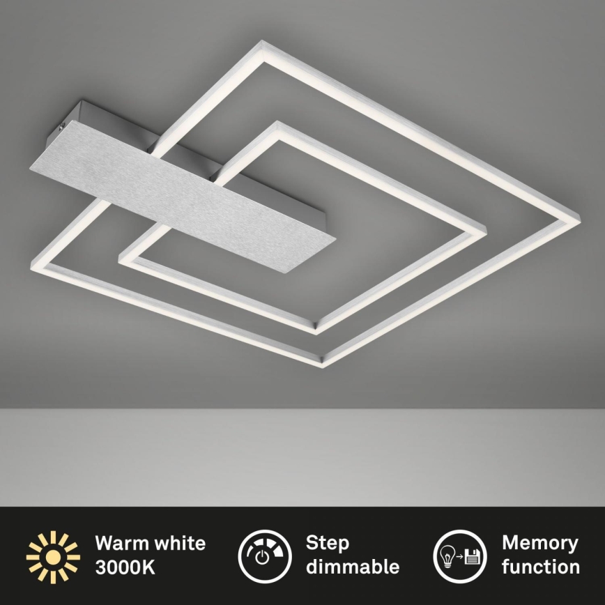 Briloner 3545-018 - Plafón LED regulable NICO LED/25W/230V cromo mate
