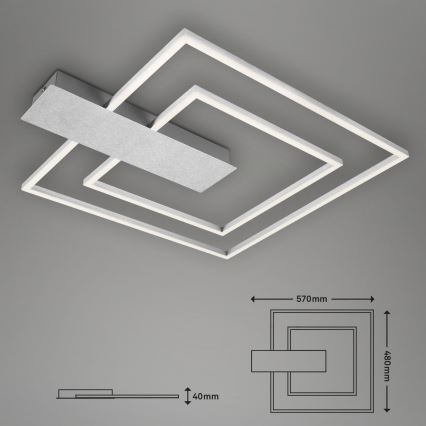 Briloner 3545-018 - Plafón LED regulable NICO LED/25W/230V cromo mate