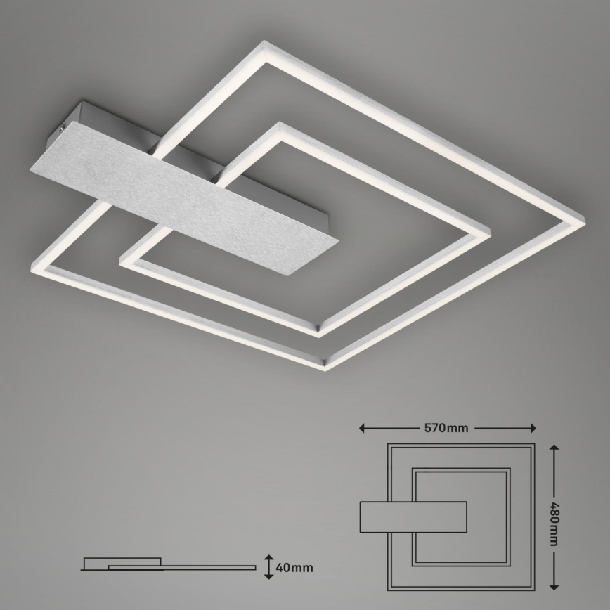 Briloner 3545-018 - Plafón LED regulable NICO LED/25W/230V cromo mate
