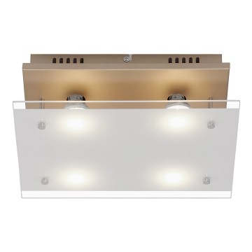 Briloner 3586-047 - Plafón LED SMART GOLD 4xGU10/4W/230V