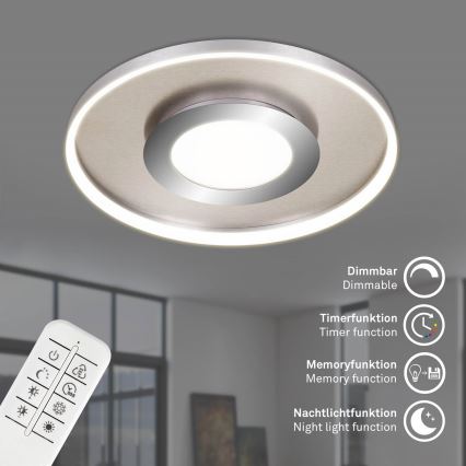 Briloner 3640-012 - Plafón LED regulable LED/25W/230V 2700-6500K + control remoto