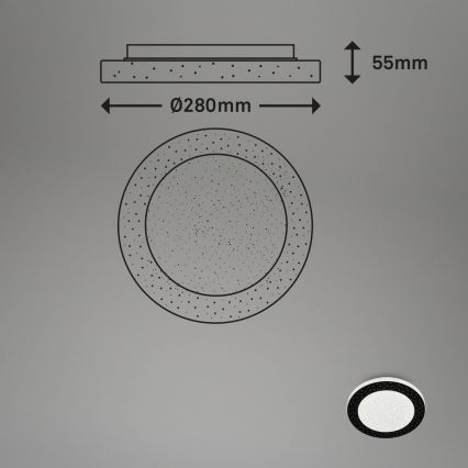 Briloner 3693-015 - Plafón LED de baño LED/15W/230V IP44 4000K diá. 28 cm