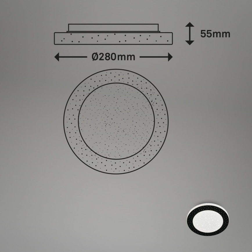 Briloner 3693-015 - Plafón LED de baño LED/15W/230V IP44 4000K diá. 28 cm