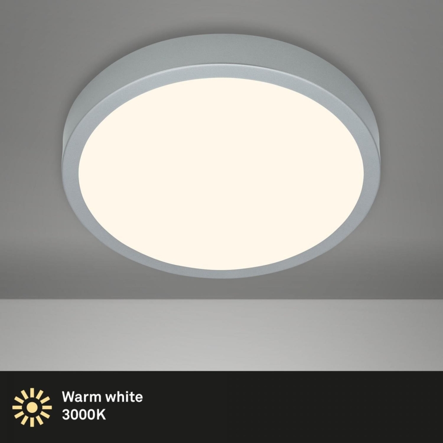 Briloner 3703-014 - Plafón LED RUNA LED/24W/230V 3000K diá. 38 cm plata