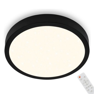 Briloner 3704-015 - Plafón LED regulable RUNA LED/22W/230V 2700-6500K negro + control remoto