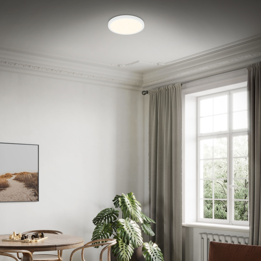 Briloner 3704-016 - Plafón LED regulable RUNA LED/22W/230V 2700-6500K blanco + control remoto