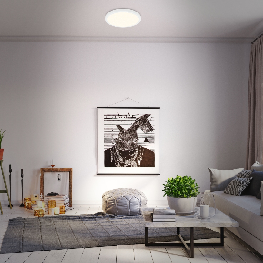 Briloner 3704-016 - Plafón LED regulable RUNA LED/22W/230V 2700-6500K blanco + control remoto