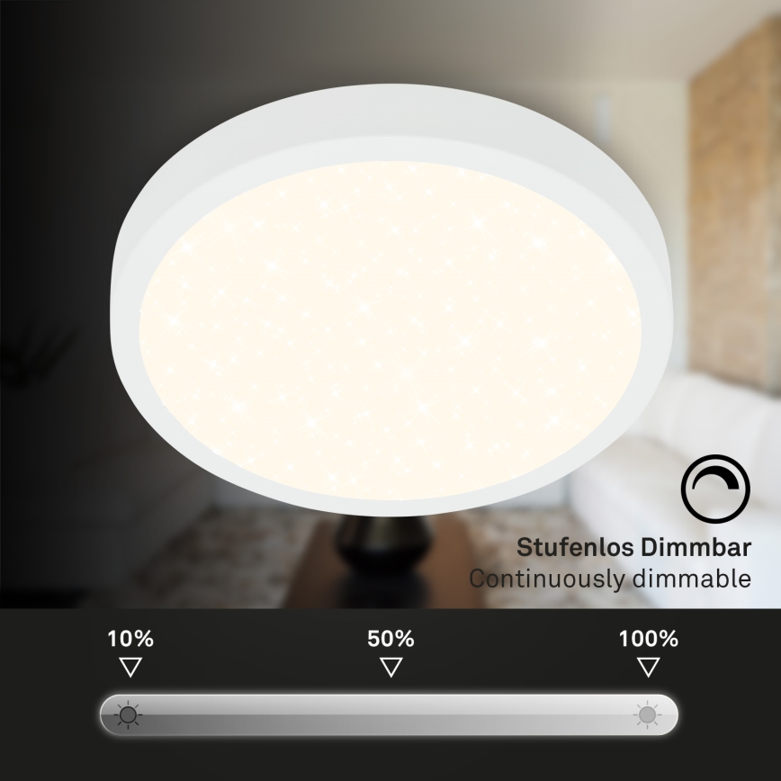 Briloner 3704-016 - Plafón LED regulable RUNA LED/22W/230V 2700-6500K blanco + control remoto