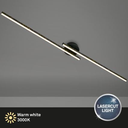Briloner 3717-025 - Lámpara de techo LED REY 2xLED/12W/230V negro