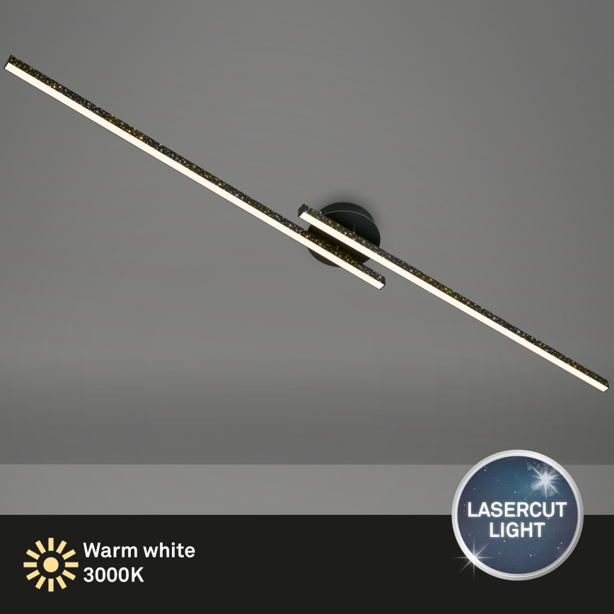 Briloner 3717-025 - Lámpara de techo LED REY 2xLED/12W/230V negro
