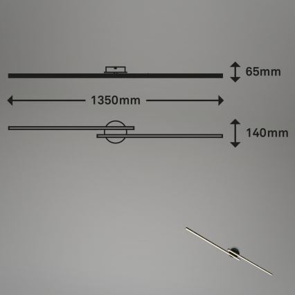 Briloner 3717-025 - Lámpara de techo LED REY 2xLED/12W/230V negro