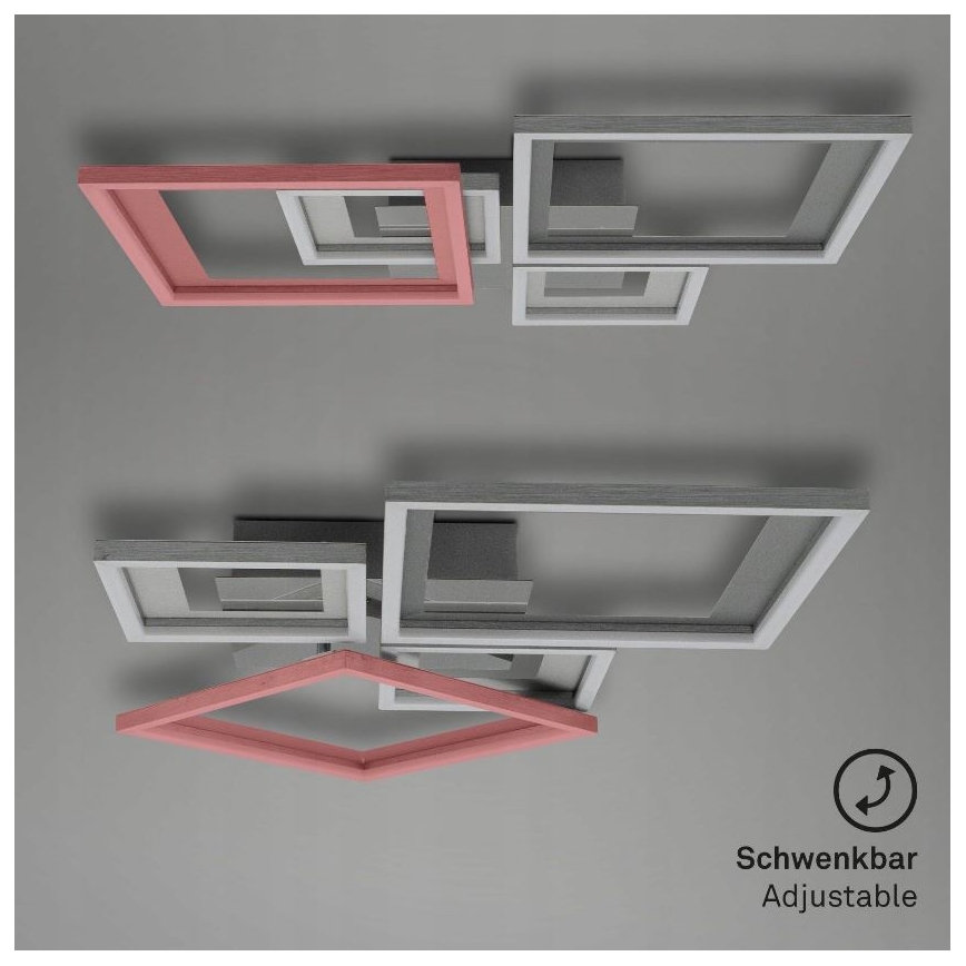 Briloner 3727-019 - Plafón LED regulable FRAME LED/38W/230V