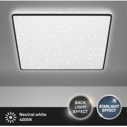 Briloner 3749-415 - Plafón LED LINO LED/24W/230V negro