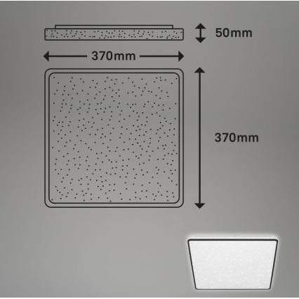 Briloner 3749-415 - Plafón LED LINO LED/24W/230V negro