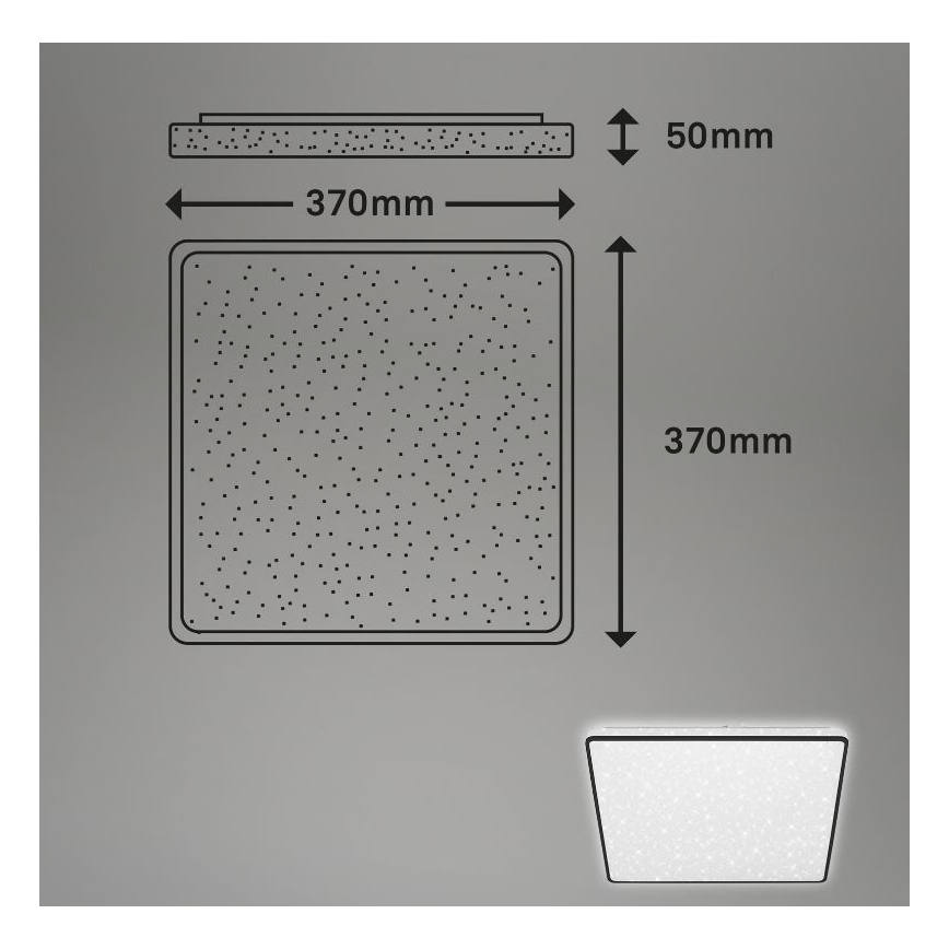 Briloner 3749-415 - Plafón LED LINO LED/24W/230V negro