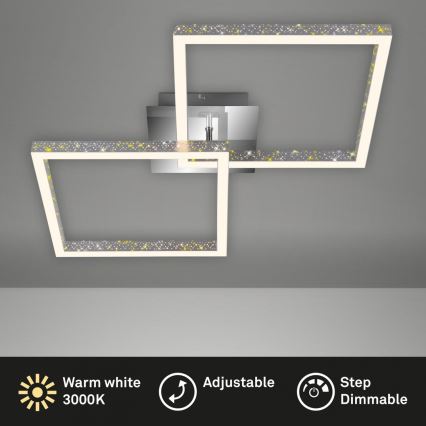 Briloner 3751-019 - Plafón LED regulable FRAME LED/20W/230V cromo brillante