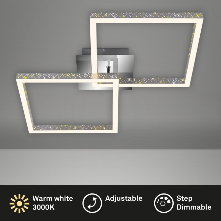 Briloner 3751-019 - Plafón LED regulable FRAME LED/20W/230V cromo brillante