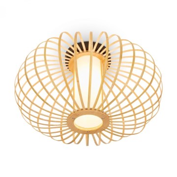 Briloner 3759011 - Plafón 1xE27/10W/230V diá. 40 cm bambú