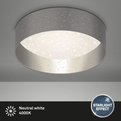 Briloner 3882-014 - Plafón LED MAILA STARRY LED/18W/230V gris/plata