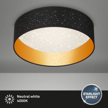 Briloner 3882-015 - Plafón LED MAILA STARRY LED/18W/230V negro/dorado