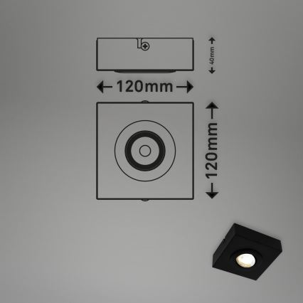 Briloner 3996015 - Foco LED CTS LED/4W/230V 2700/4000K negro