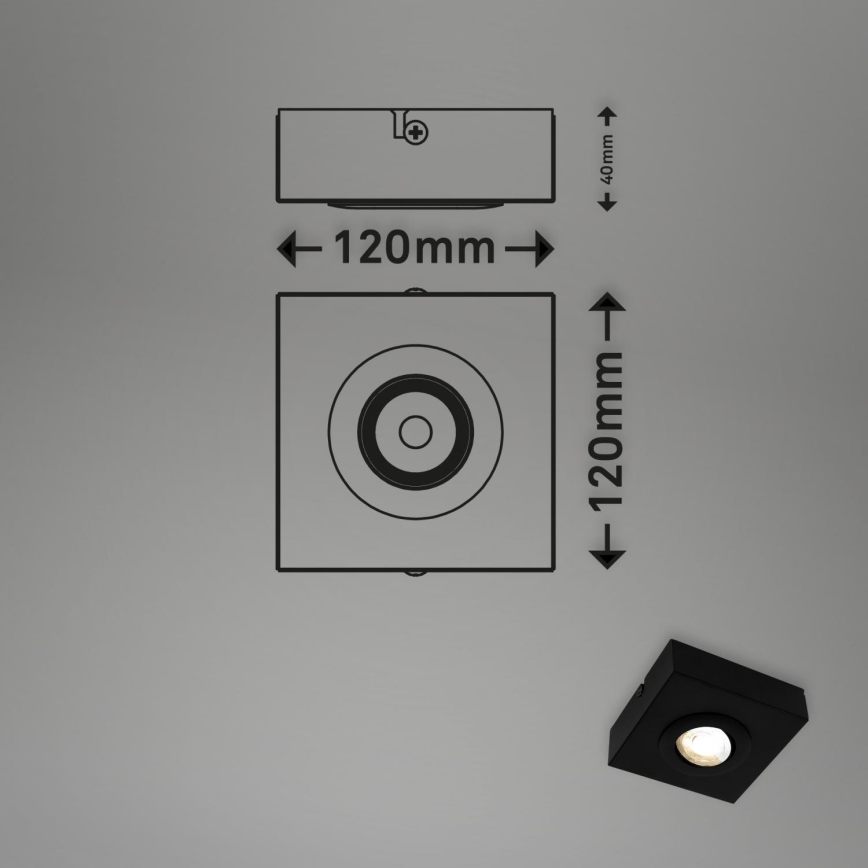 Briloner 3996015 - Foco LED CTS LED/4W/230V 2700/4000K negro