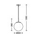 Briloner 4010-014 - Lámpara colgante 1xE27/40W/230V
