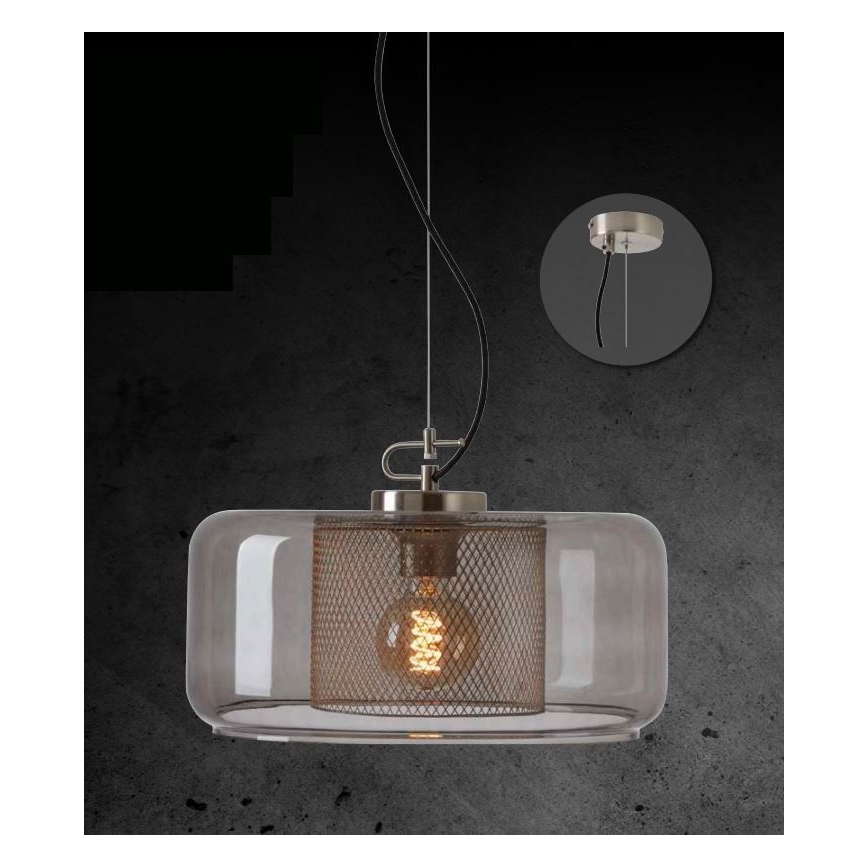 Briloner 4018-014 - Lámpara colgante SEVENTIES 1xE27/40W/230V transparente