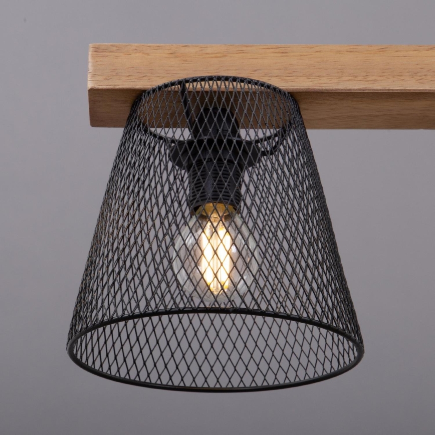 Briloner 4077-035 - Lámpara colgante WOOD & STYLE 3xE14/25W/230V árbol de caucho