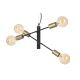 Briloner 4856-045 - Lámpara de araña de cable BLACK STEEL 4xE27/60W/230V